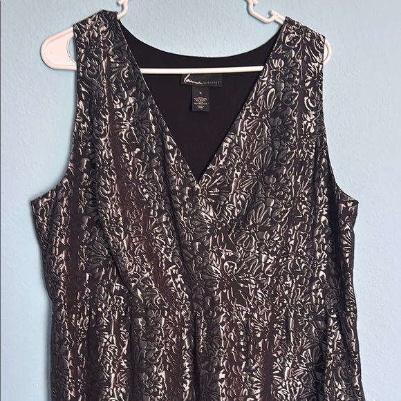 Lane Bryant Sequin Brown V-Neck Midi Dress - Picture 3 of 8